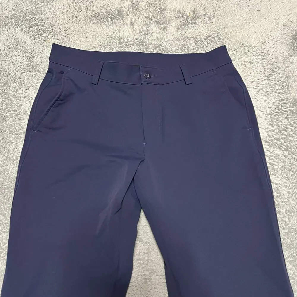 Under Armour Golf Pants Mens 34 x32 Blue Straight Fit Tech Chino 1376625
